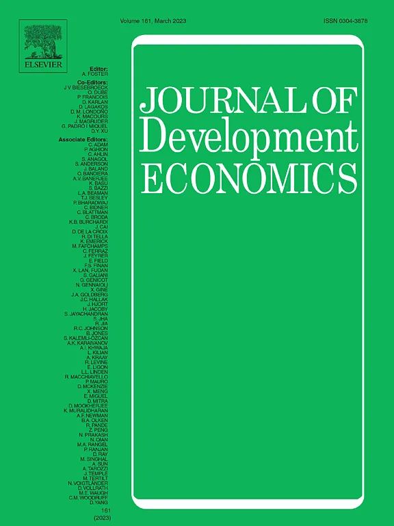 汇丰商学院Karol Mazur助理教授独作论文在Journal of Development Economics发表